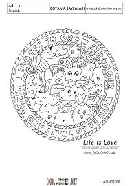 Doodle boyama sayfaları